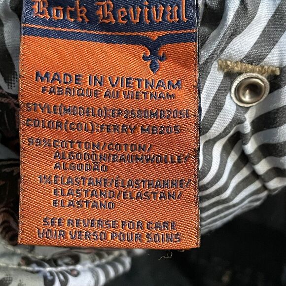 Rock Revival Ferry Jeans Mid-Rise Boot Stretch Rhinestone Pockets Sz 25 EUC - Picture 9 of 16